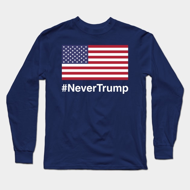 #NeverTrump Long Sleeve T-Shirt by fishbiscuit